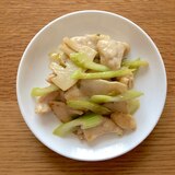 セロリと鶏胸肉の中華炒め